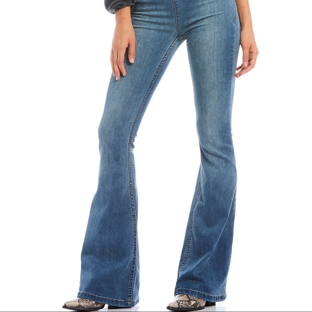Free People Penny pull on bell bottom jeans